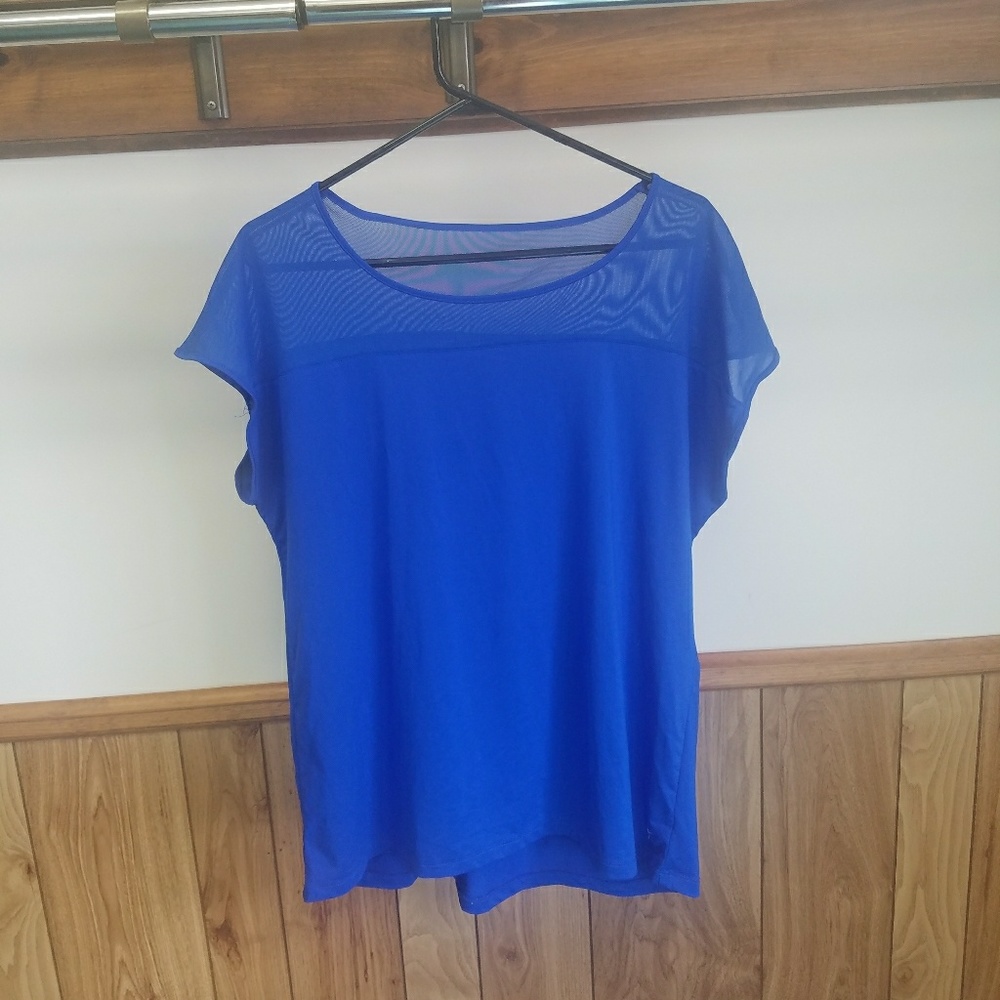 Dark blue dress top.